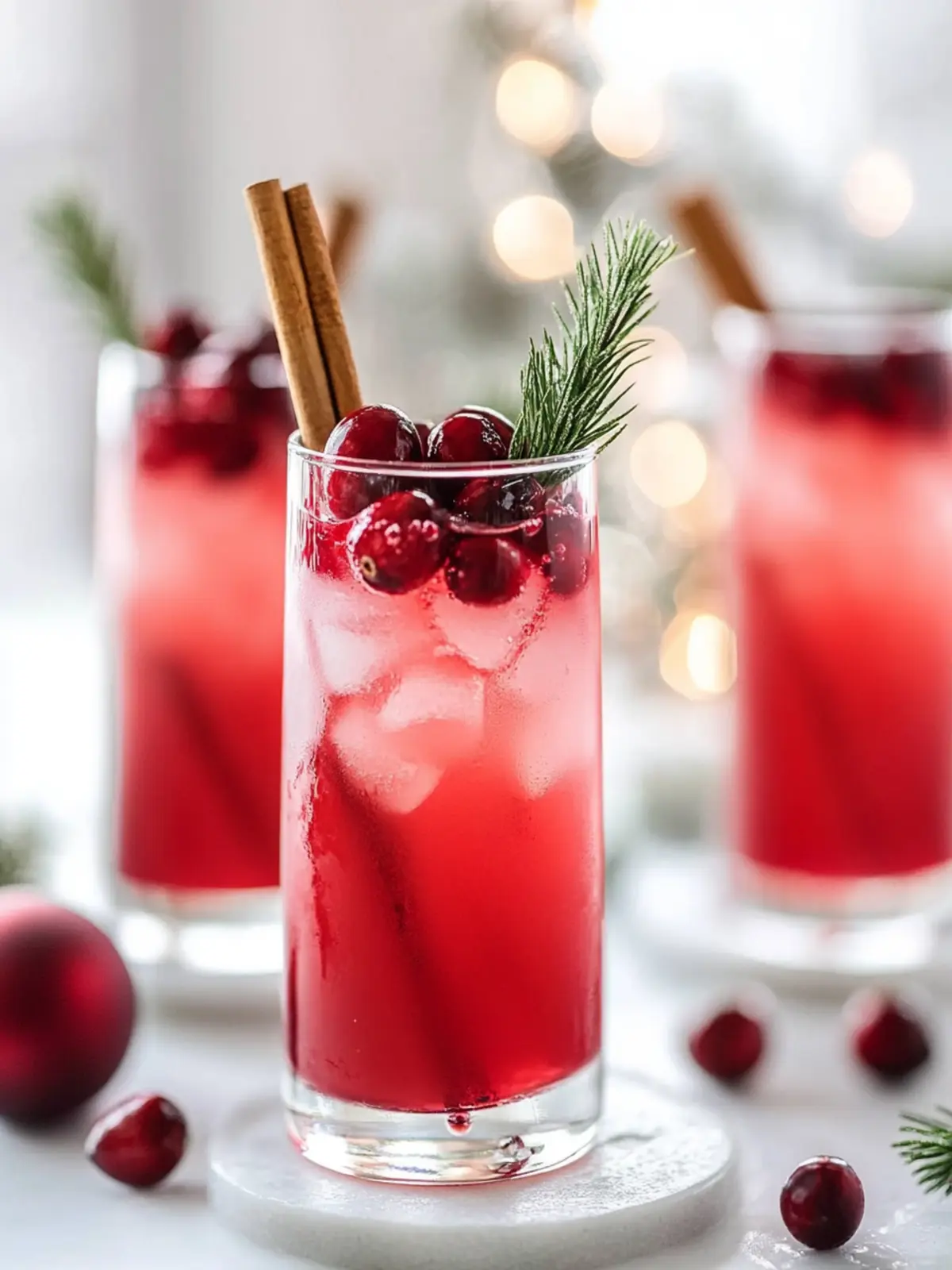 Quick Christmas Cranberry Mocktail