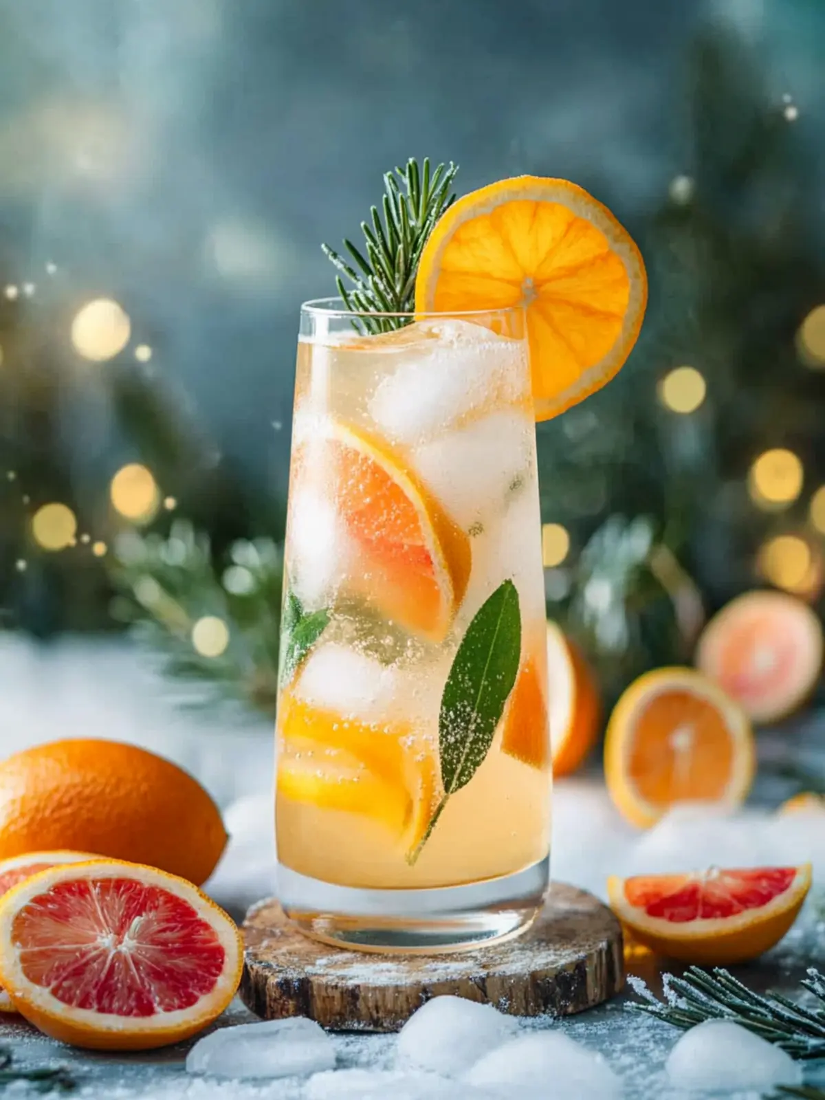 Winter Citrus Spritz Mocktail
