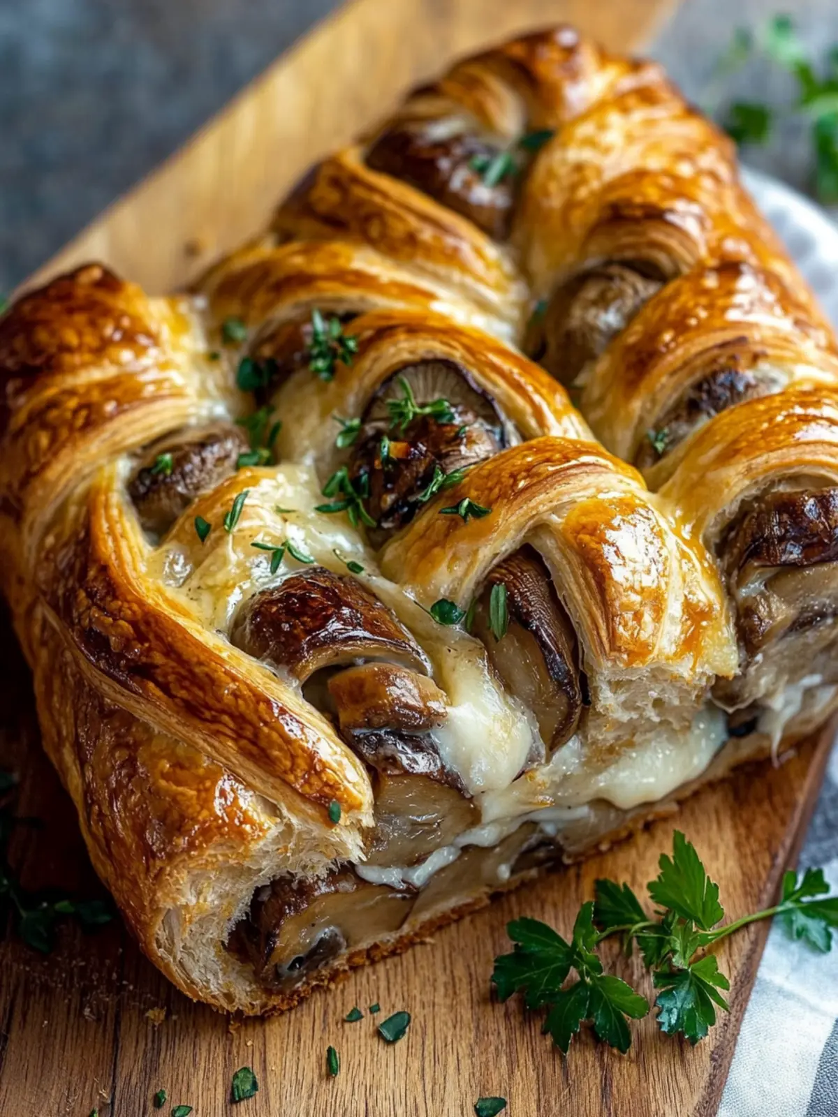 Mushroom Gruyère Puff Braid: A Showstopper for Any Gathering 2 Mushroom Gruyère Puff Braid