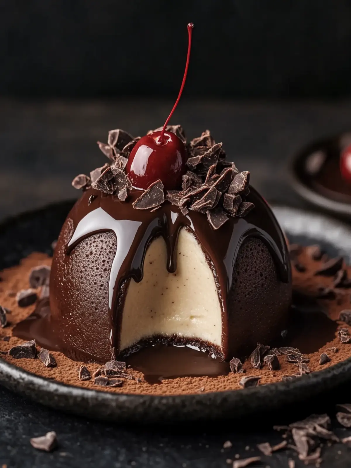 Chocolate Dome Mousse with Ganache