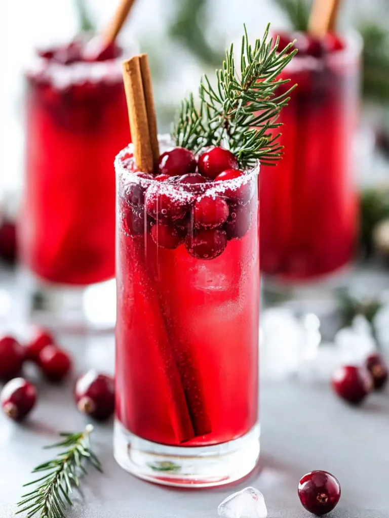 Quick Christmas Cranberry Mocktail