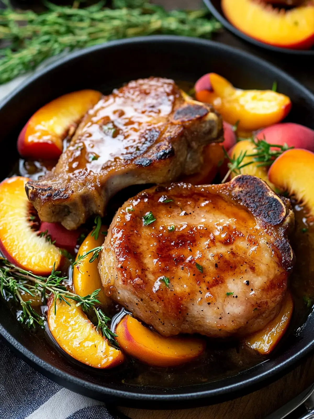 Peach Glazed Pork Chops