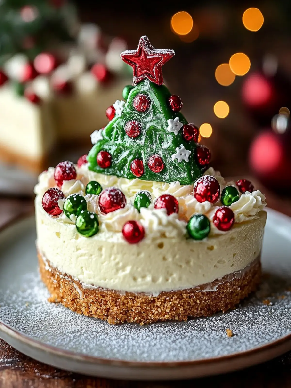Gorgeous Christmas Tree Cheesecake to Impress Your Guests 2 Christmas Tree Cheesecake