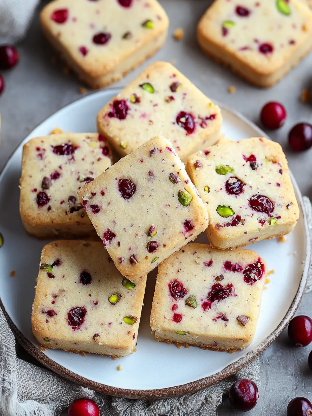 Cranberry Pistachio Shortbread