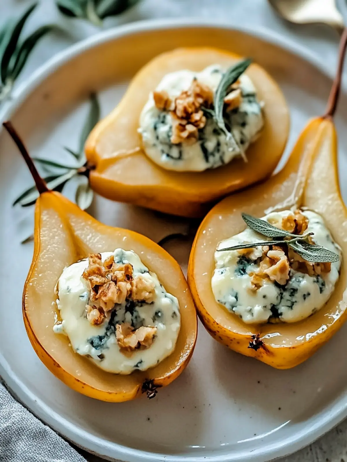 Indulge in Elegant Blue Cheese Stuffed Pears for Effortless Entertaining 2 Indulge in Elegant Blue Cheese Stuffed Pears