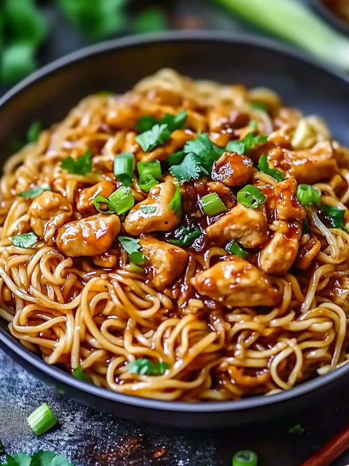 Sticky Garlic Chicken Noodles