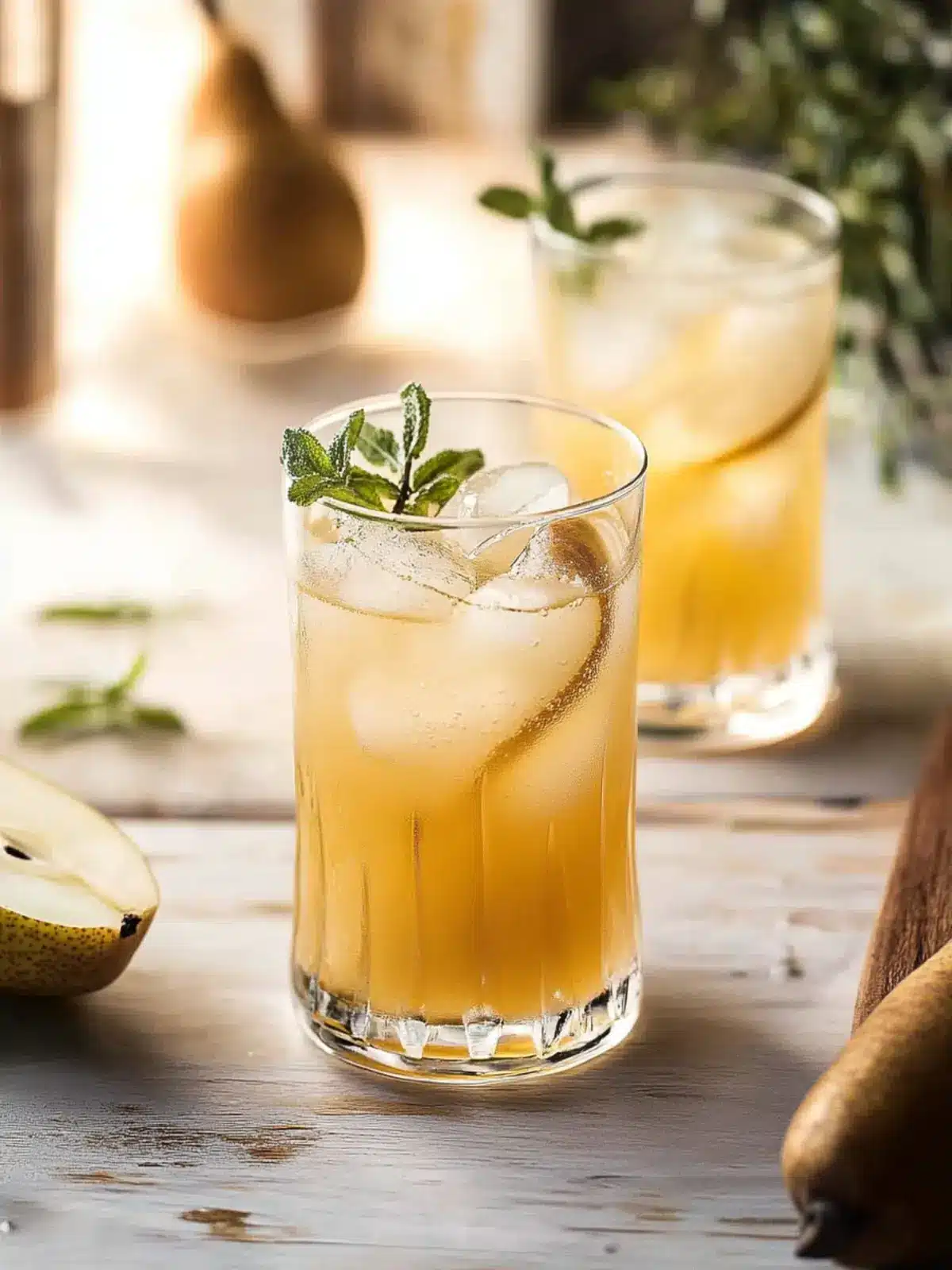 Sparkling Vanilla Pear Mocktails