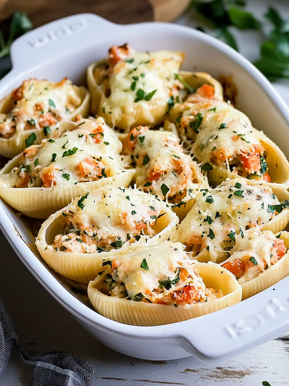 Creamy Seafood Stuffed Shells