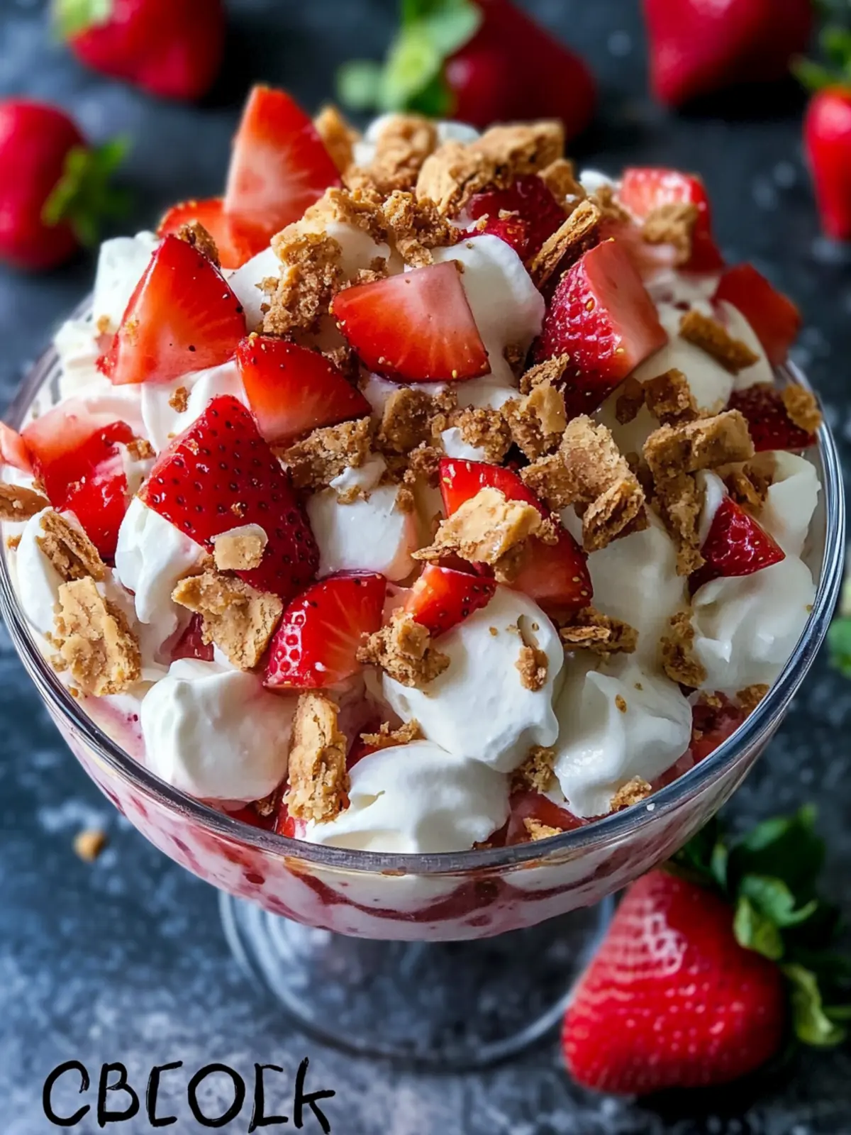 Strawberry Dessert Salad (with Toffee)