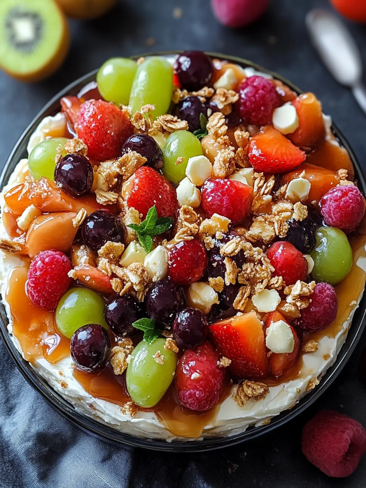 Caramel Crunch Cheesecake Fruit Salad