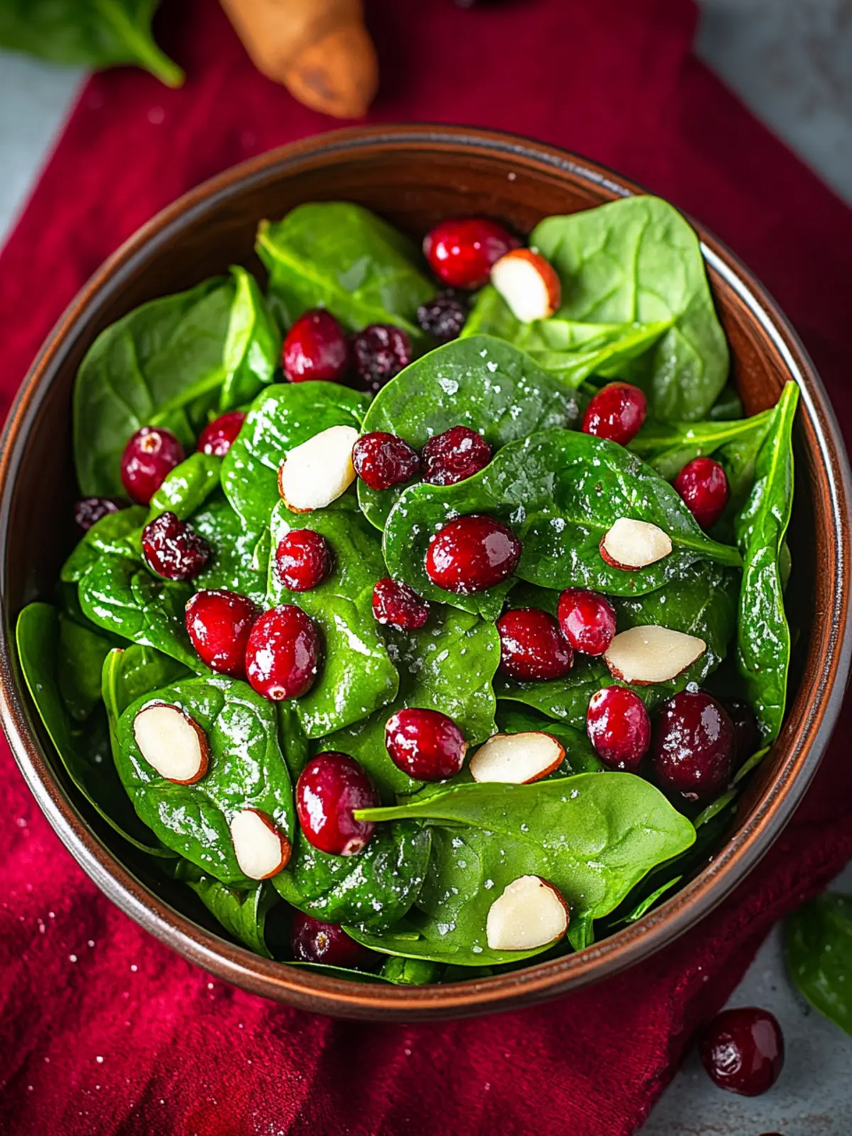Delicious Christmas Cranberry Spinach Salad for Joyful Holidays 2 Delicious Christmas Cranberry Spinach Salad
