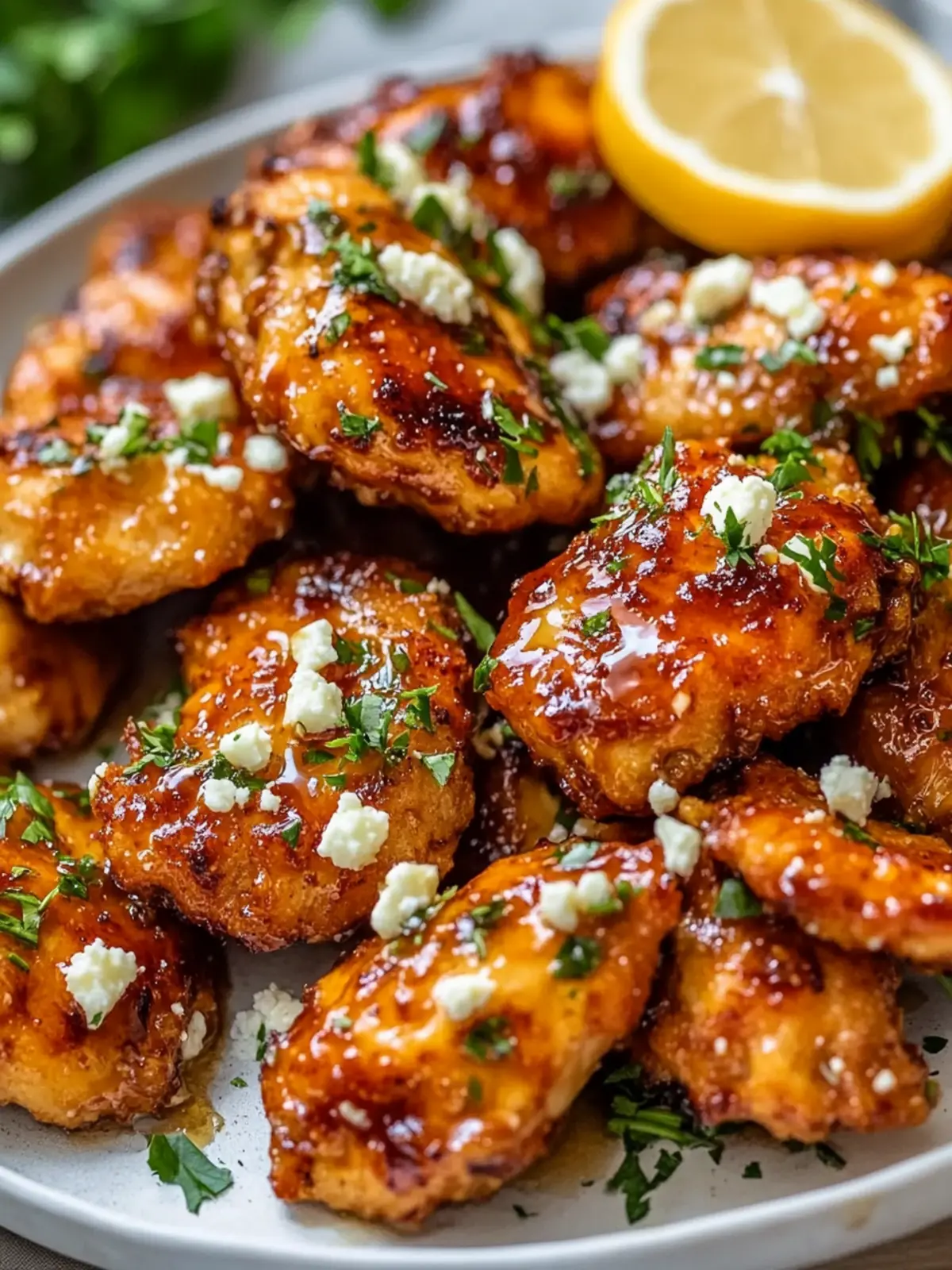 Crispy Hot Honey Feta Chicken