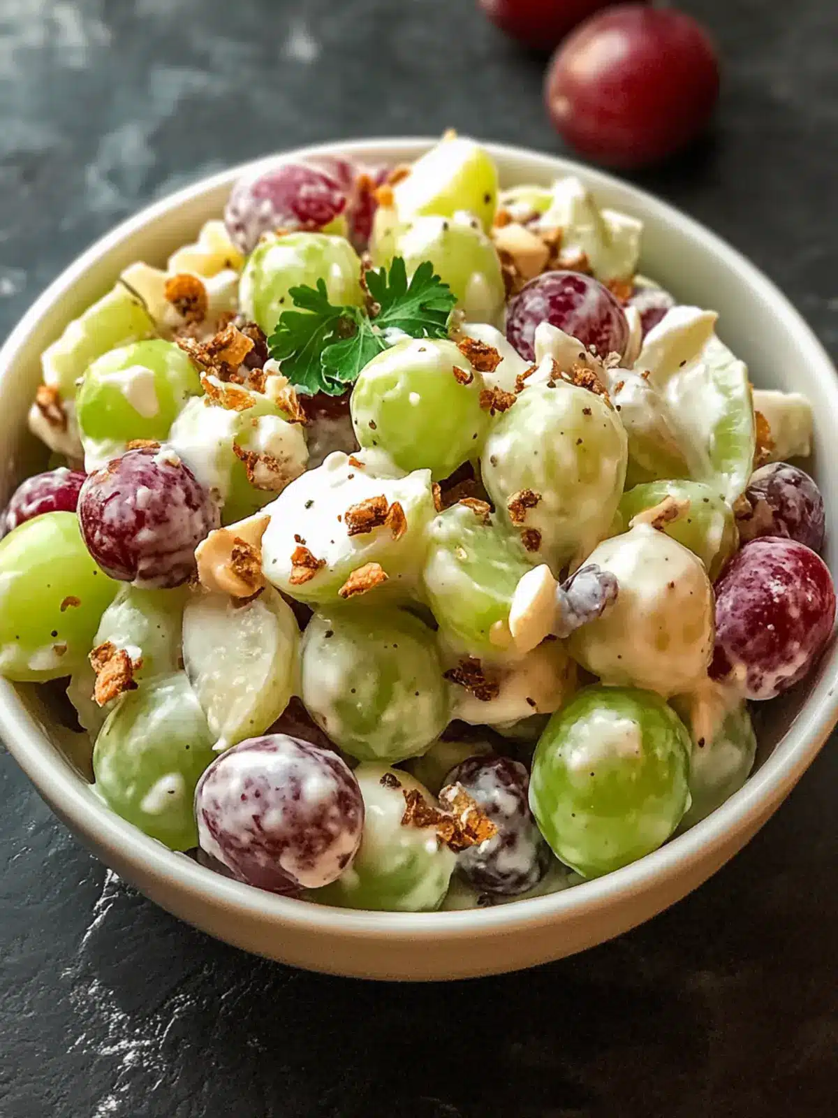 THE BEST Creamy Grape Salad Recipe