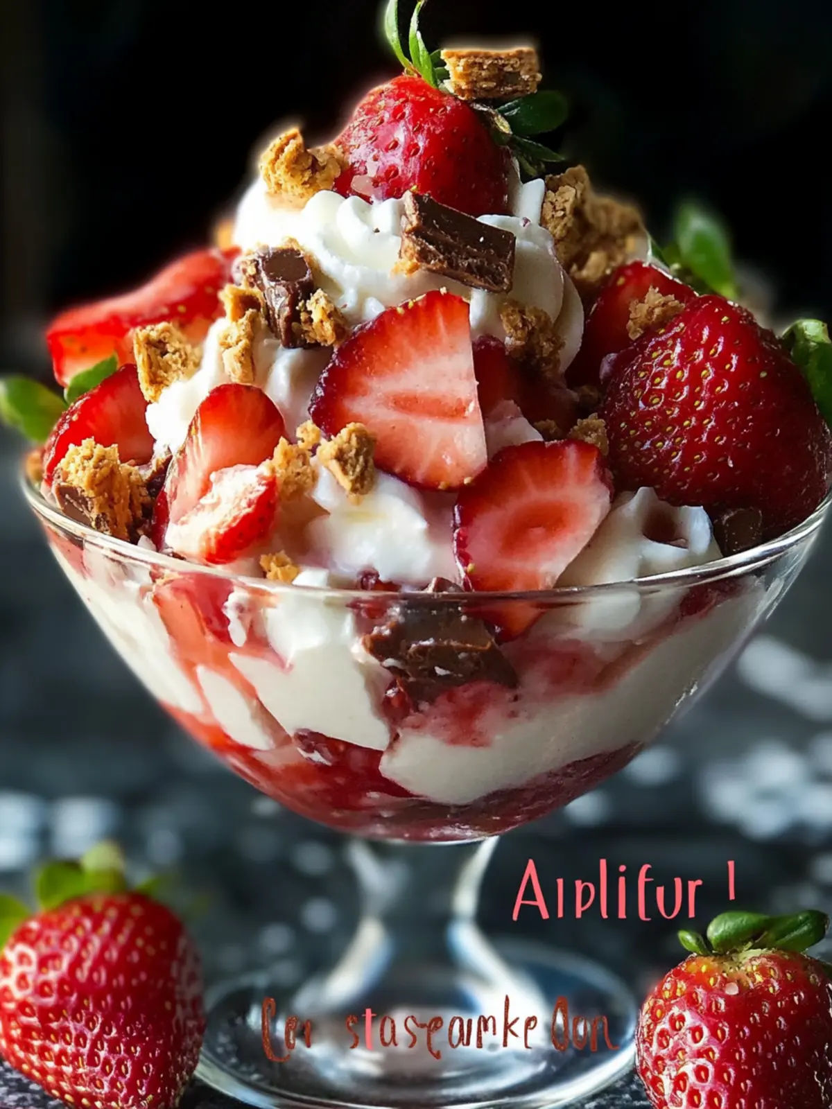 Heavenly Strawberry Dessert Salad with Toffee Crunch Bliss 3 Strawberry Dessert Salad (with Toffee)