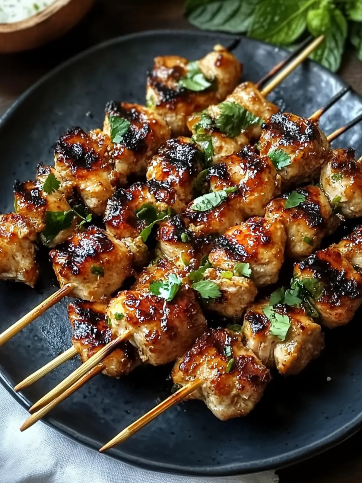 Grilled Thai Coconut Chicken Skewers