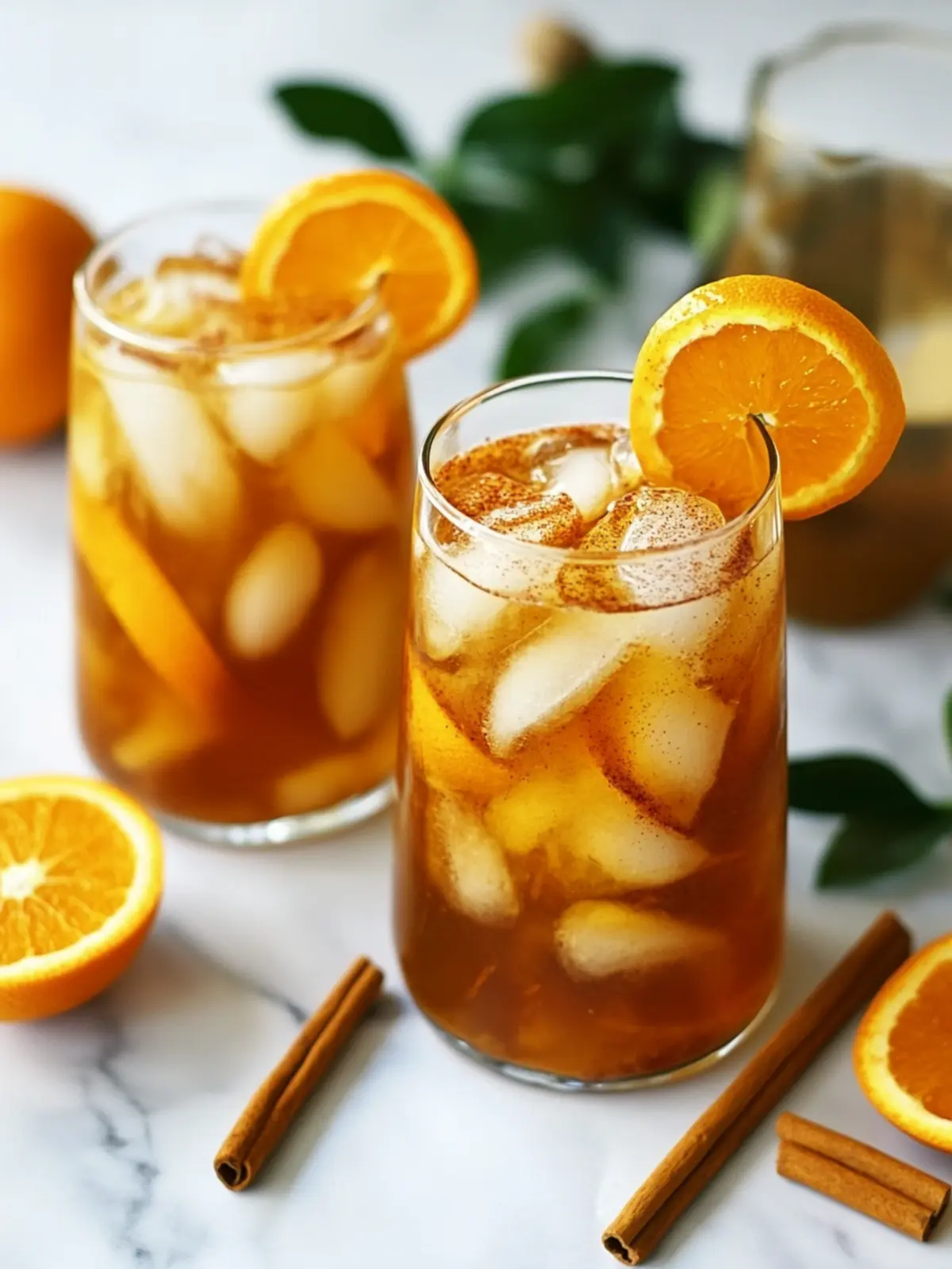 Easy Orange Cinnamon Iced Tea Recipe + Cocktail Version!