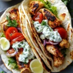 Mediterranean Chicken Gyros with Creamy Feta Tzatziki