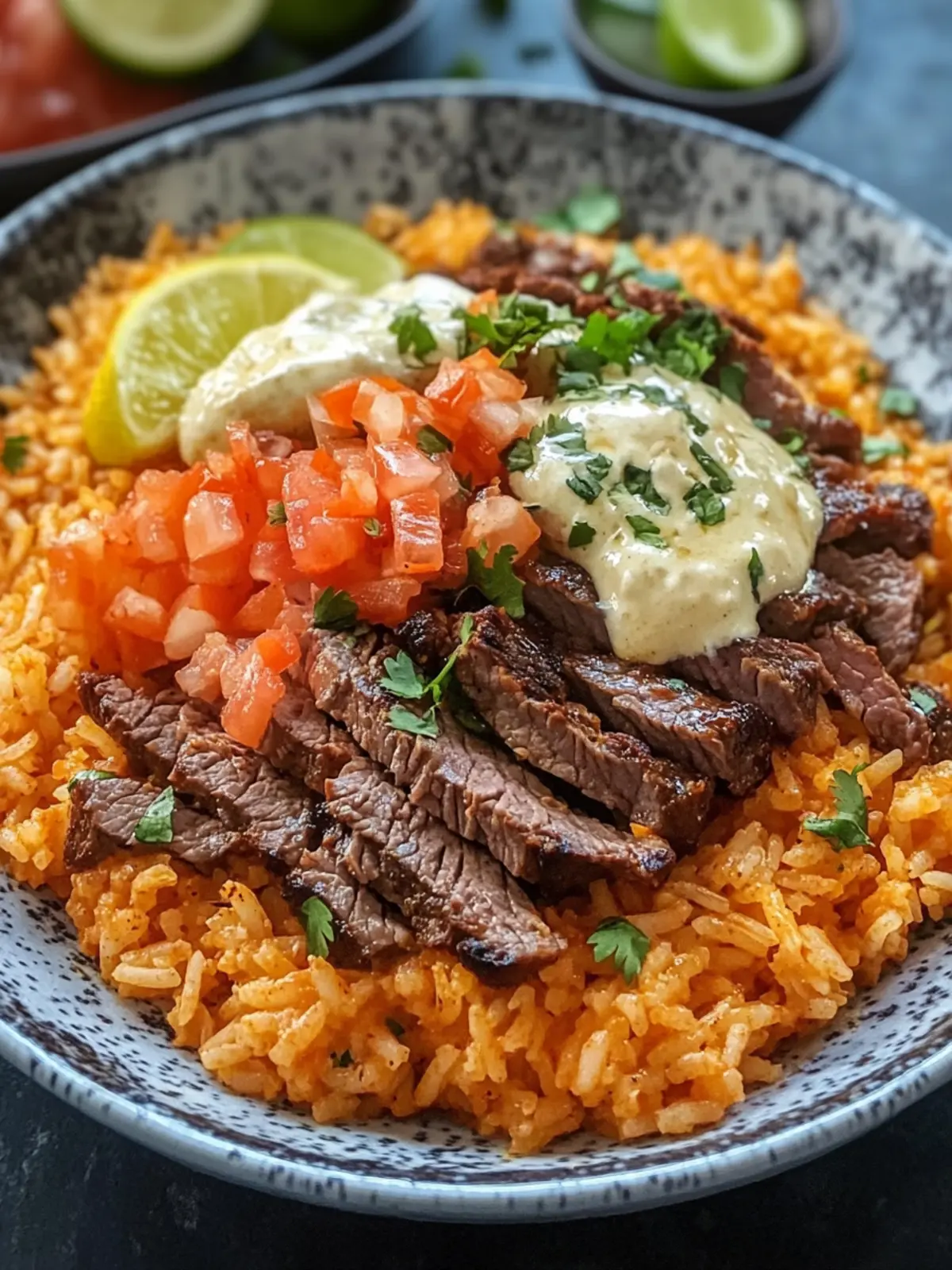 Steak Queso Rice
