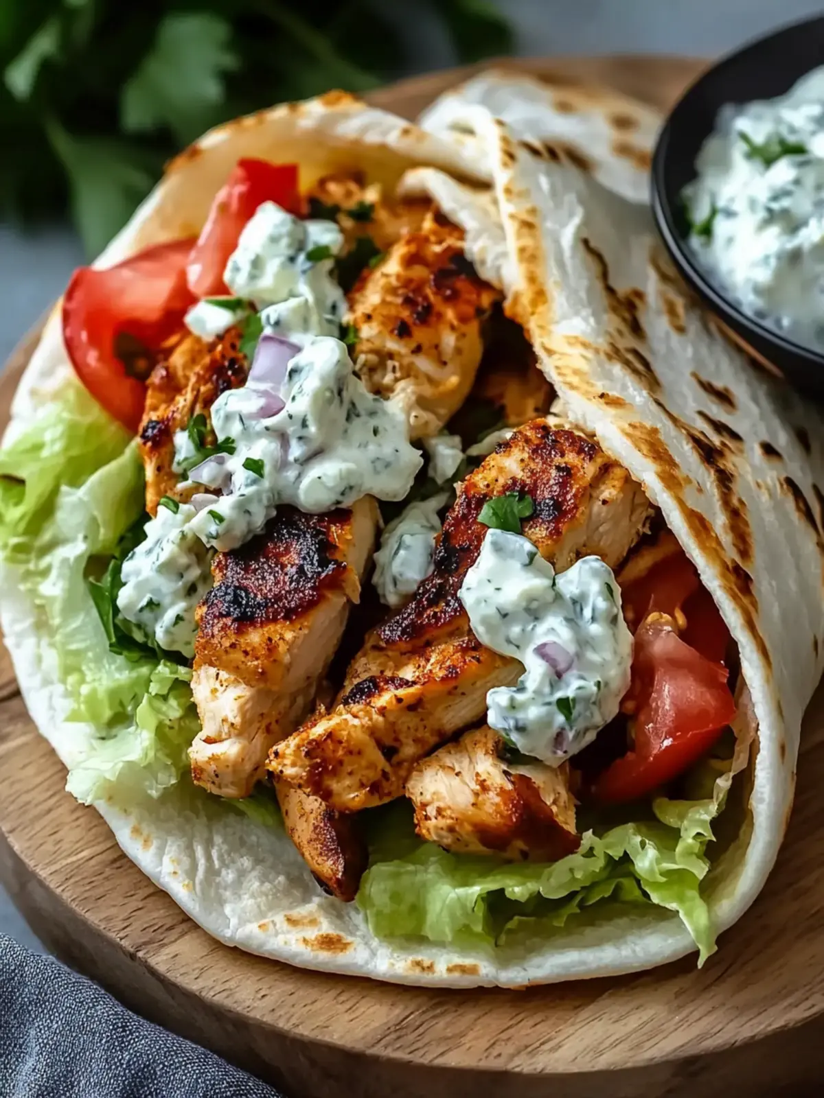 Mediterranean Chicken Gyros with Creamy Feta Tzatziki