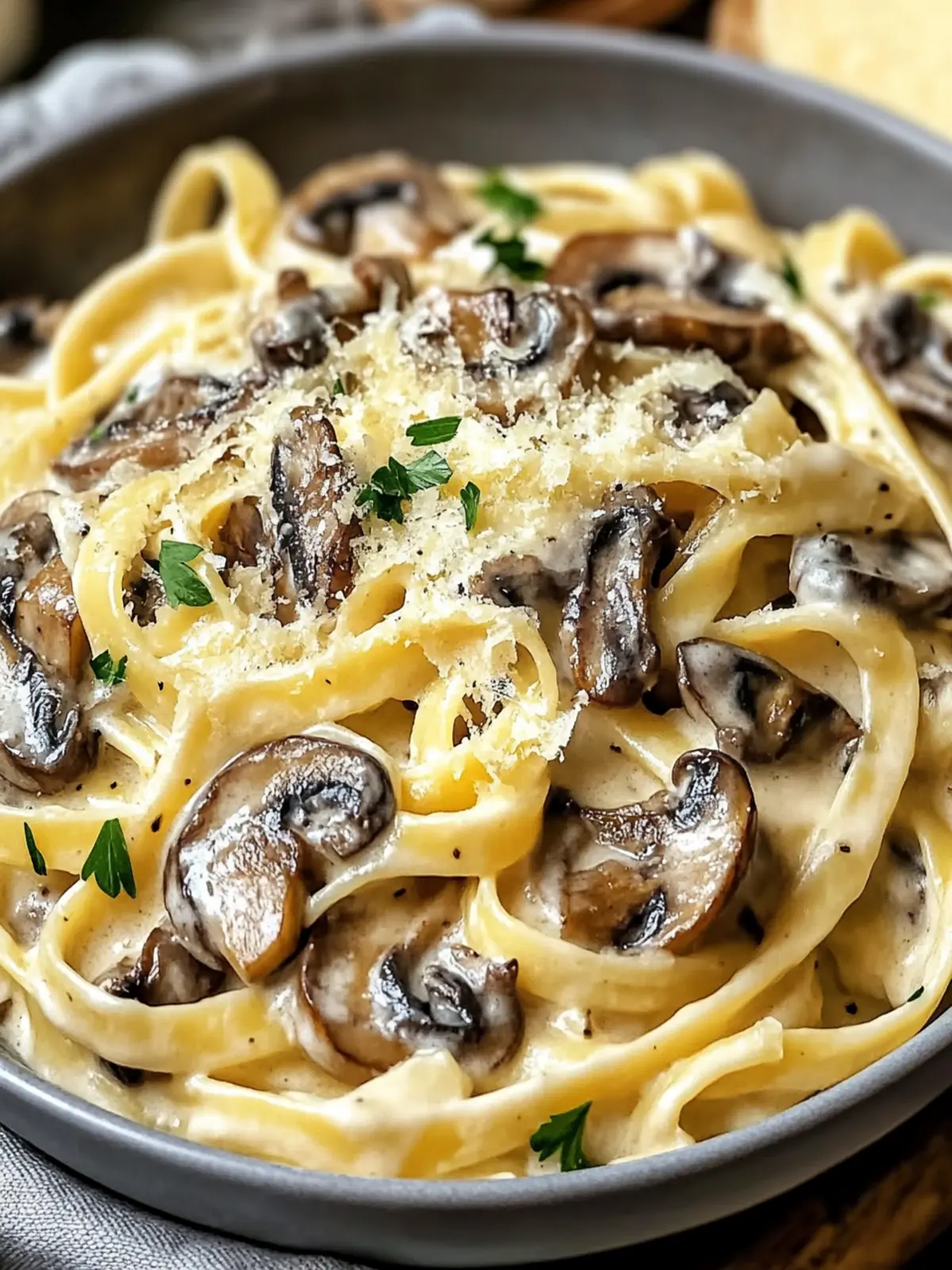 Creamy Mushroom Gruyere PastA