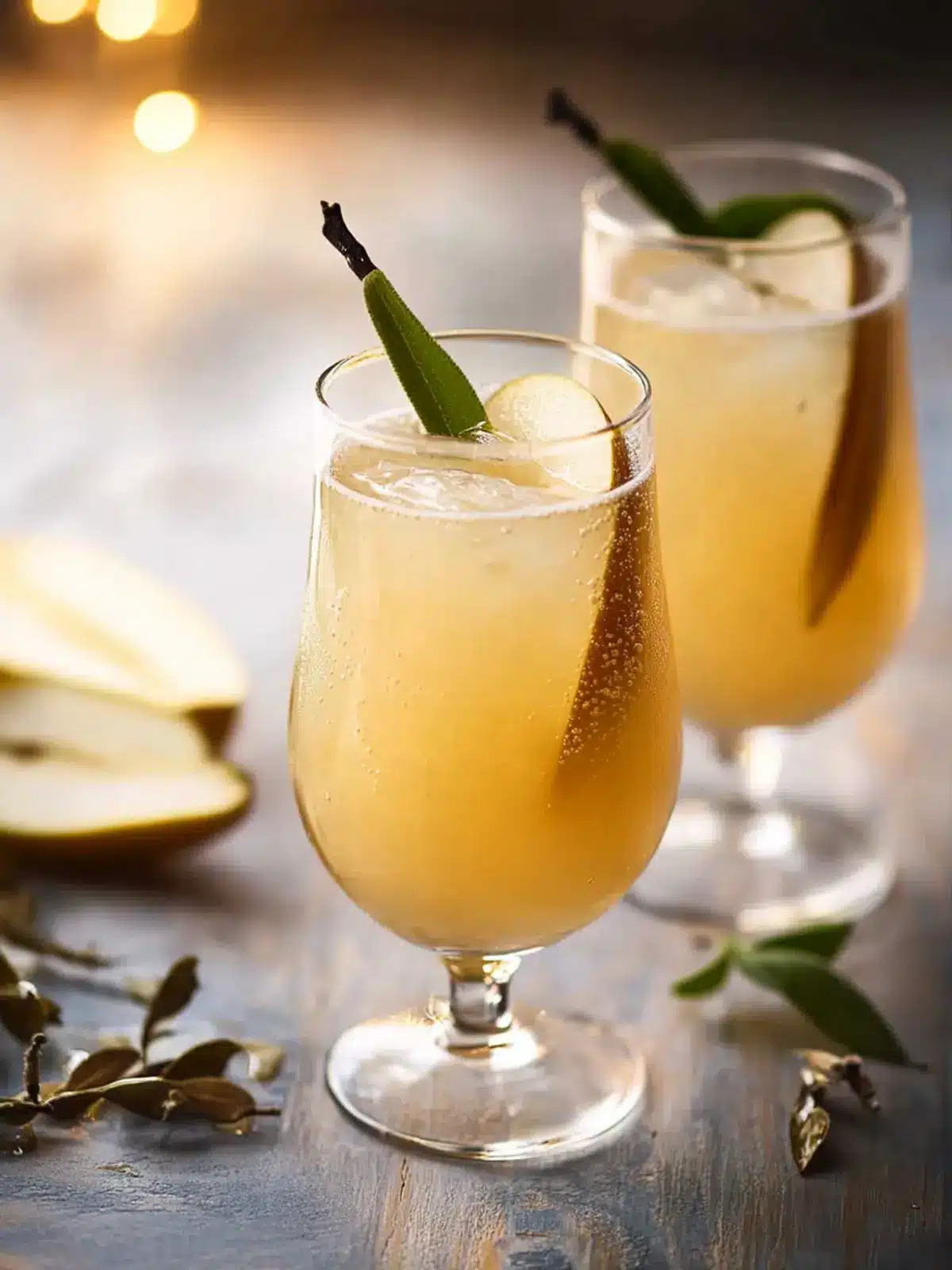 Sparkling Vanilla Pear Mocktails