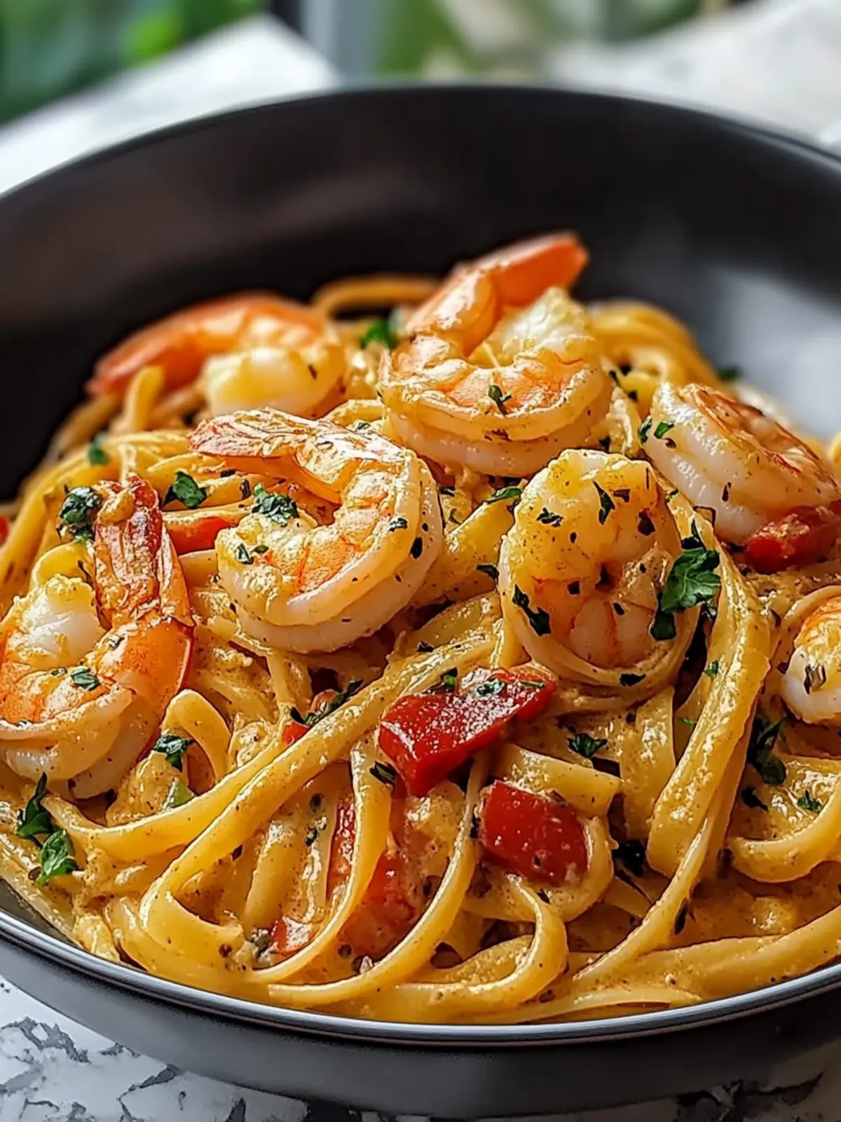 Jamaican Shrimp Pasta: A Creamy Delight