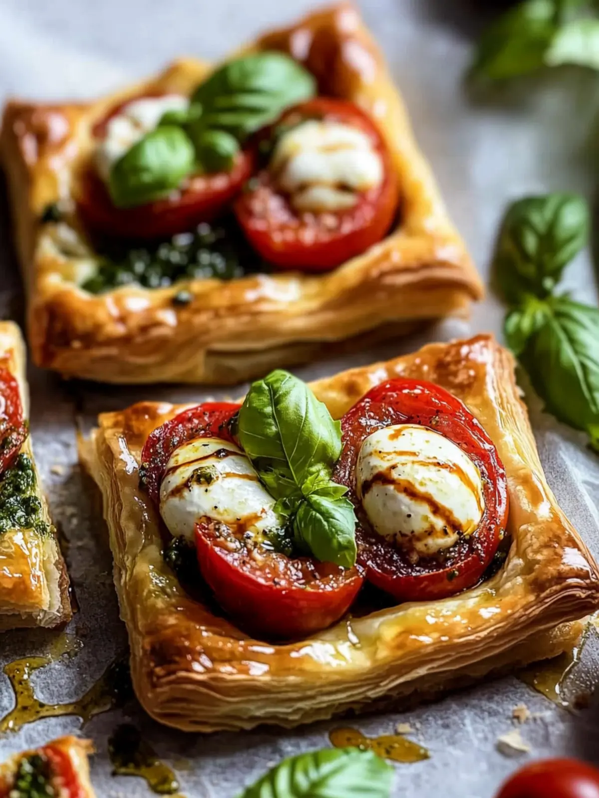 Tasty Caprese Puff Pastry – The Perfect Easy Appetizer! 4 Tasty Caprese Puff Pastry
