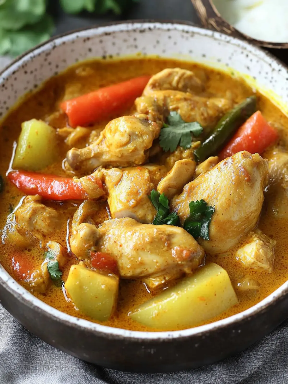 Filipino Style Chicken Curry with coconut milk