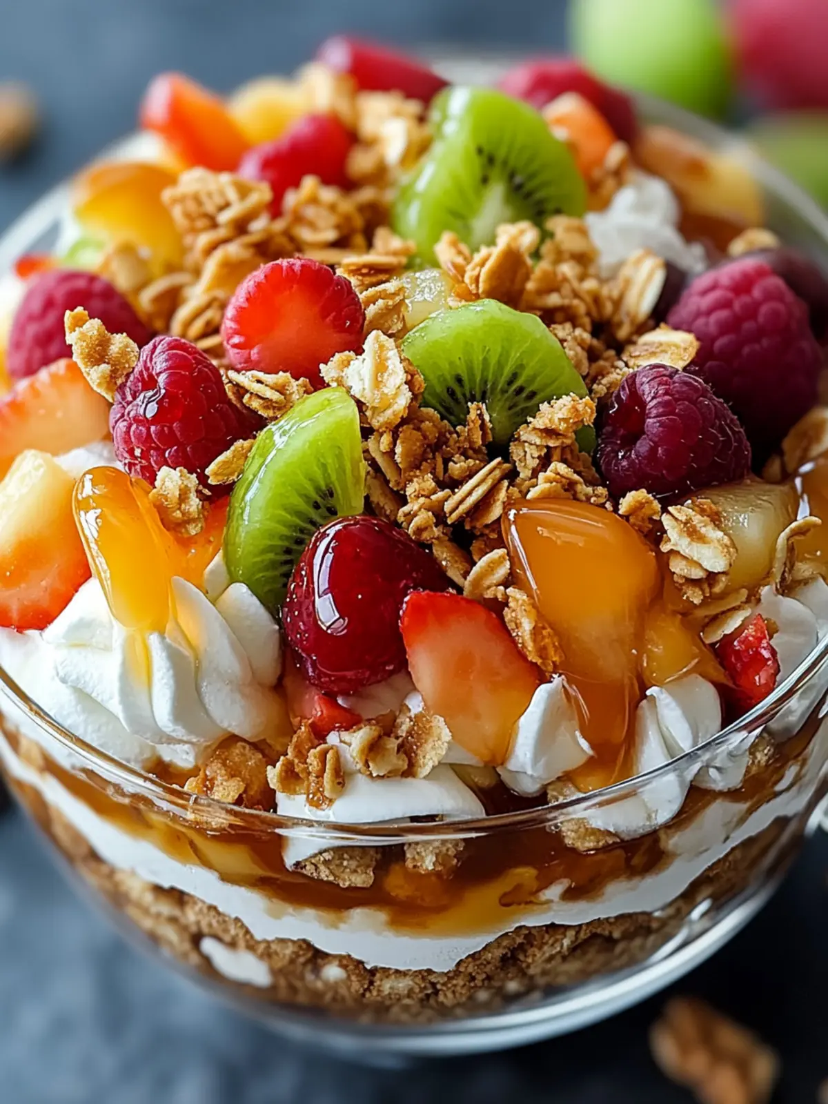 Caramel Crunch Cheesecake Fruit Salad