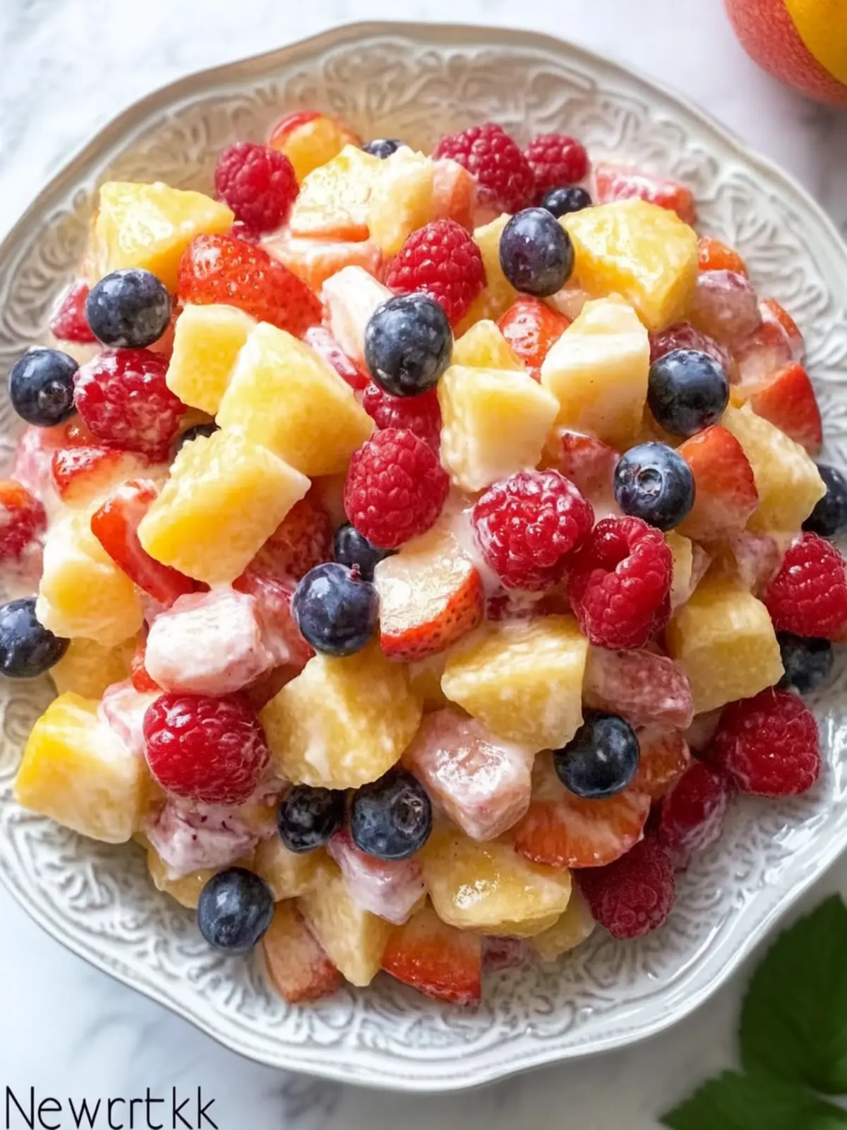 Mom's Creamy New York Fruit Salad: A Nostalgic Family Favorite 2 Mom’s Creamy New York Fruit Salad