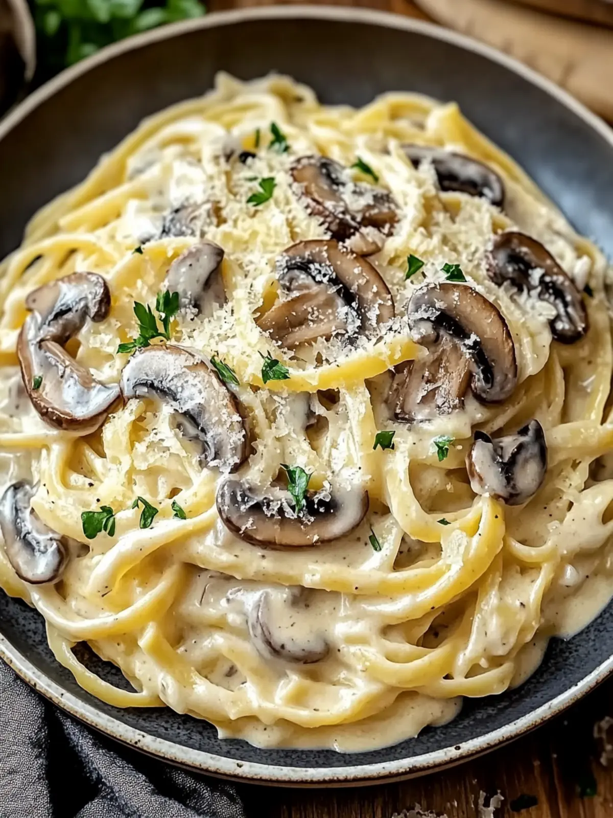 Creamy Mushroom Gruyere PastA