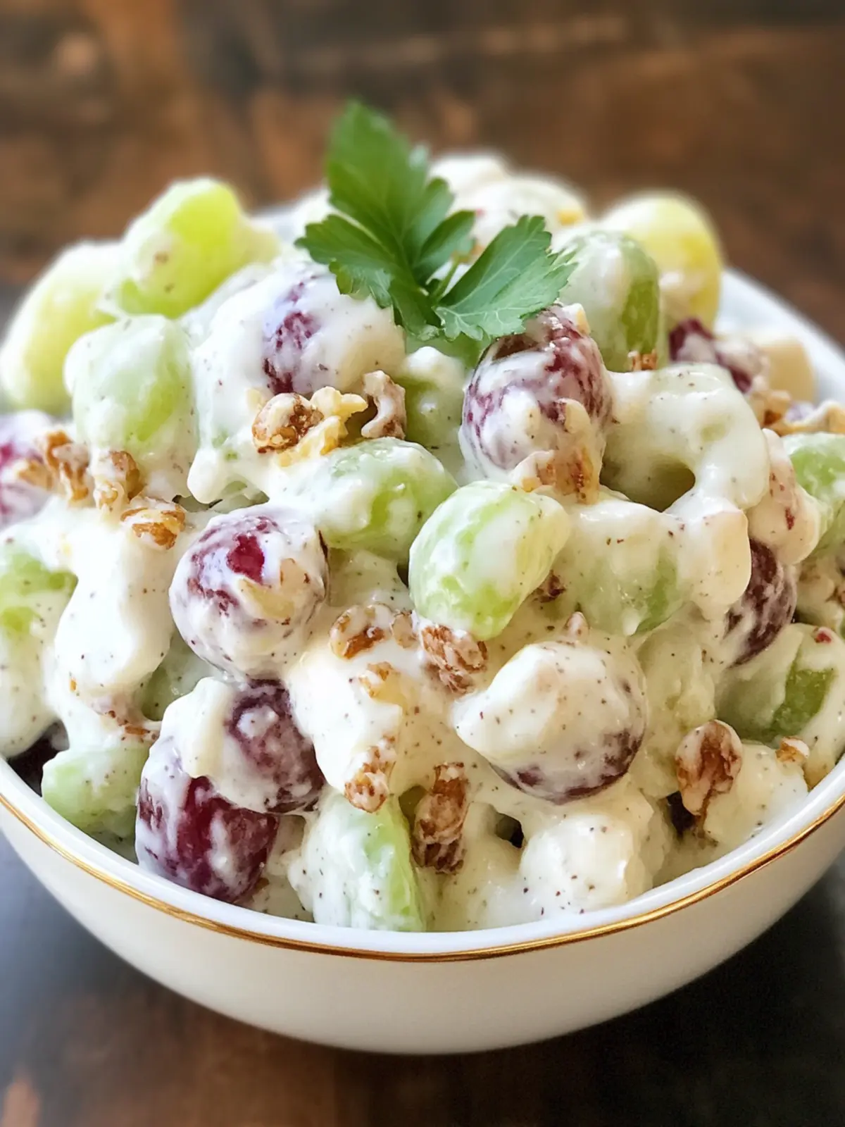 THE BEST Creamy Grape Salad Recipe