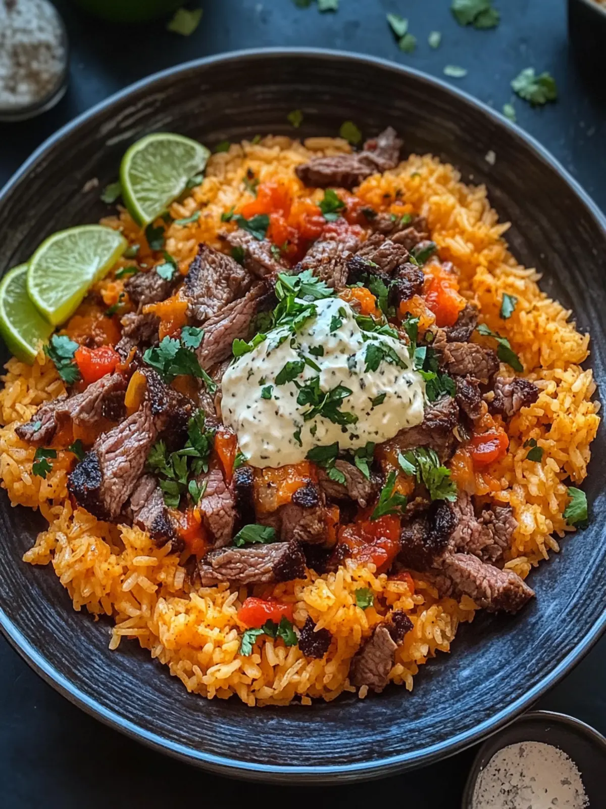 Steak Queso Rice