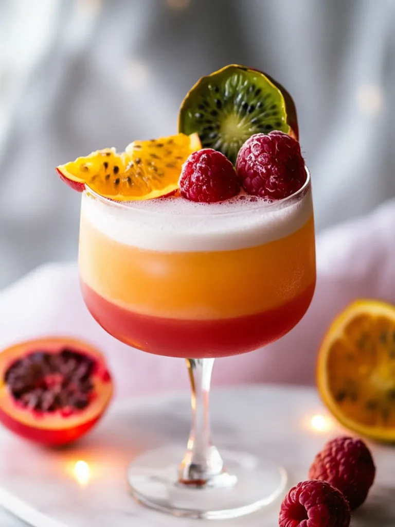 Raspberry Passionfruit Tequila Sour