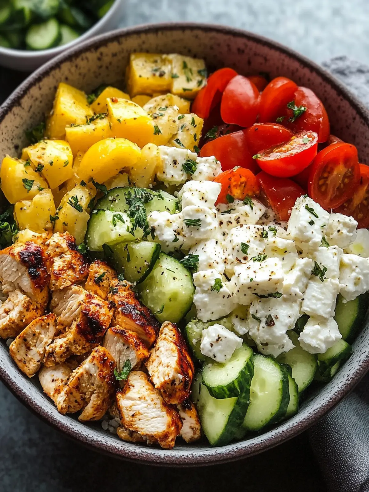 Delicious Greek Chicken Bowls with Creamy Tzatziki Bliss 3 Greek Chicken Bowls