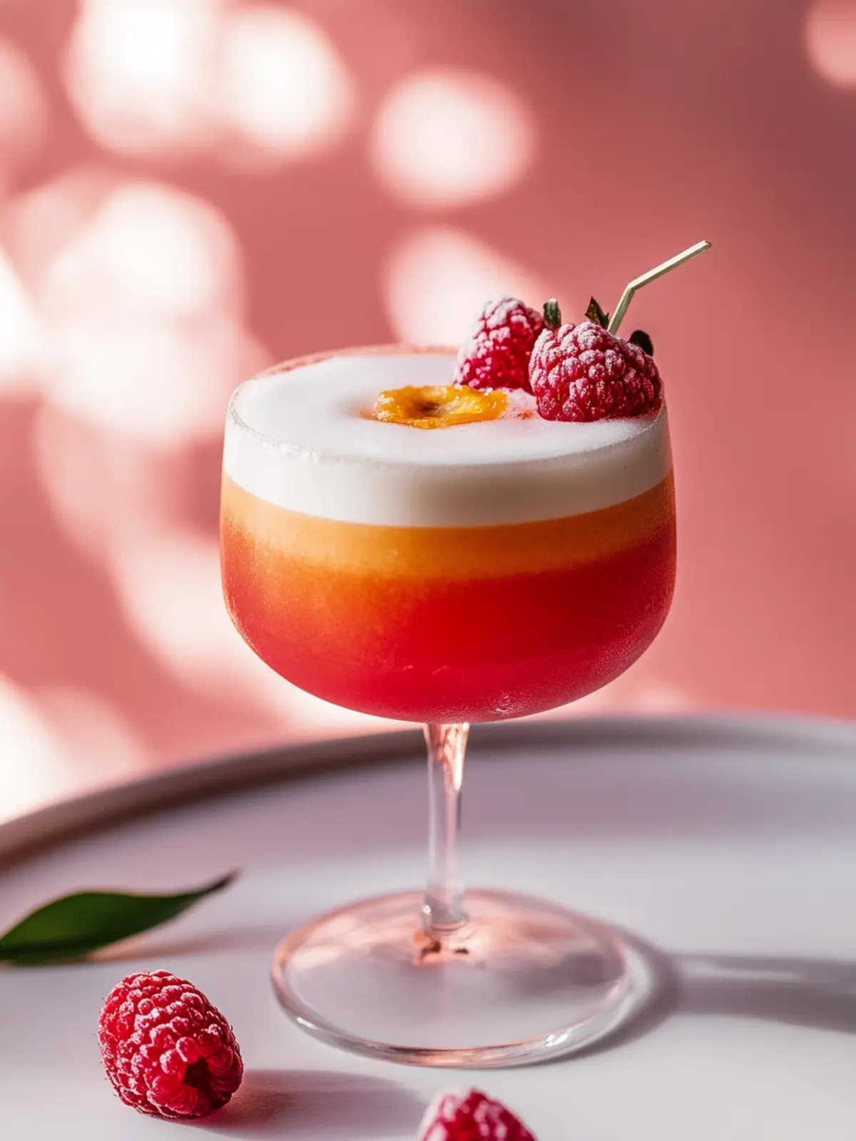 Raspberry Passionfruit Tequila Sour