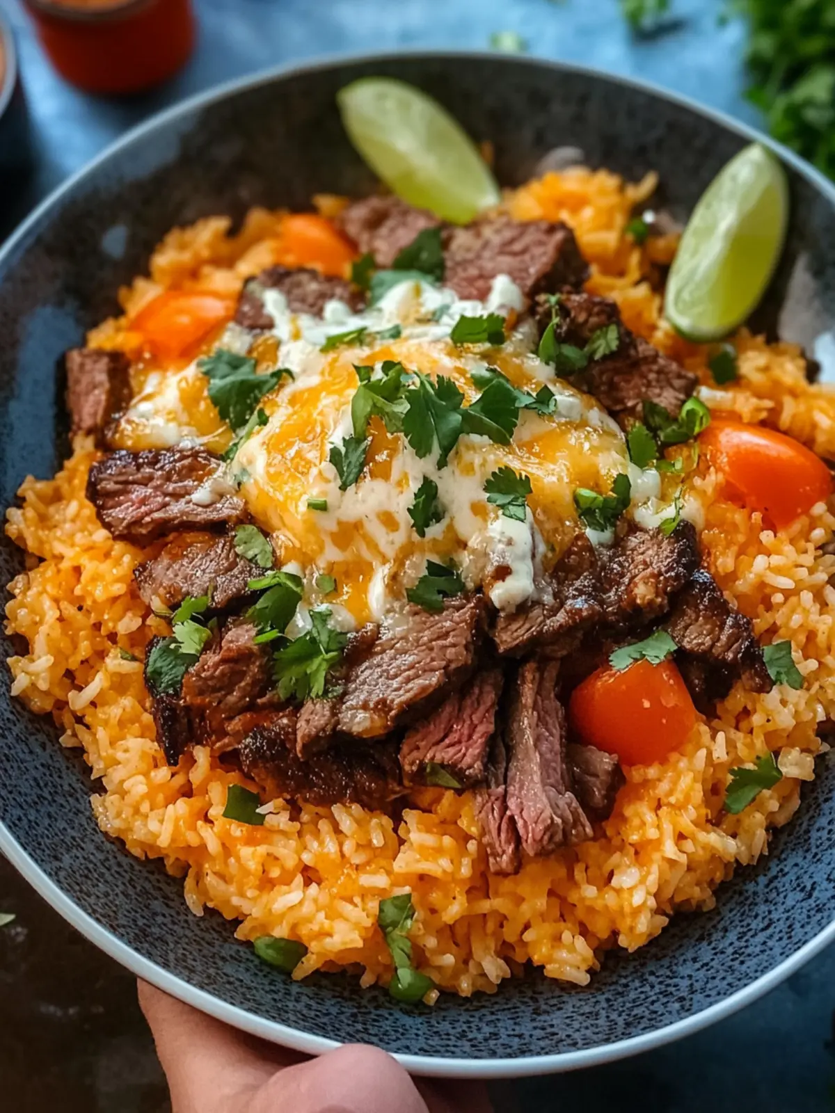 Steak Queso Rice