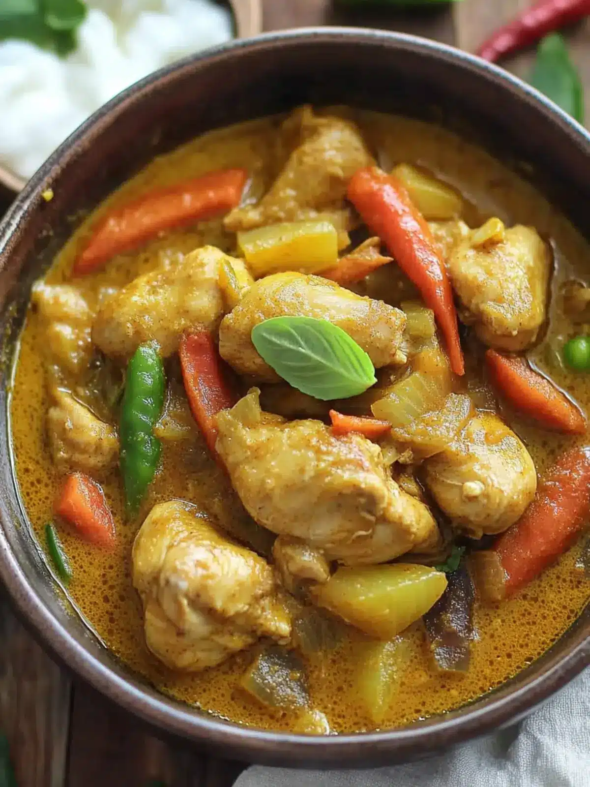 Filipino Style Chicken Curry with coconut milk