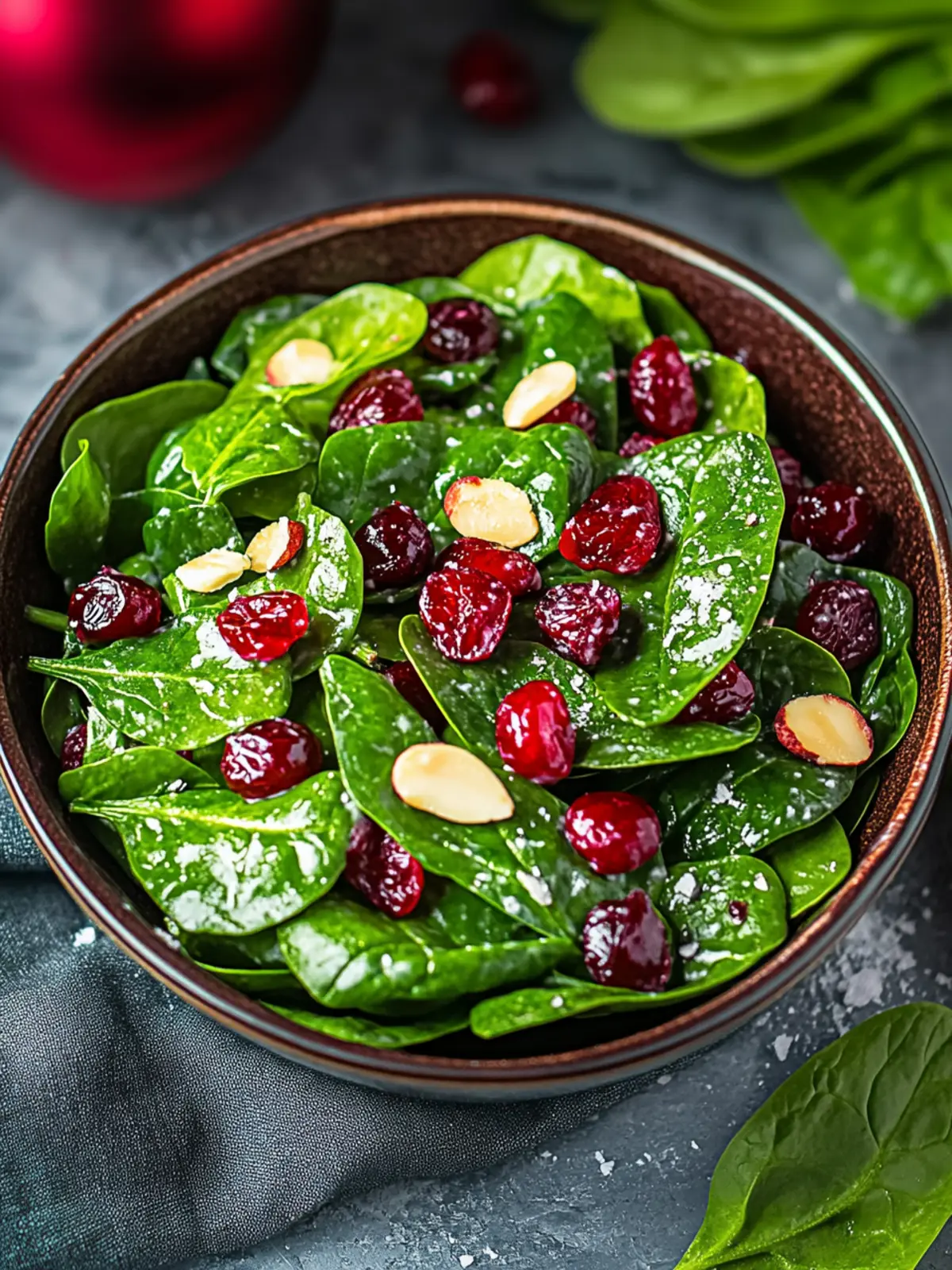 Delicious Christmas Cranberry Spinach Salad for Joyful Holidays 4 Delicious Christmas Cranberry Spinach Salad