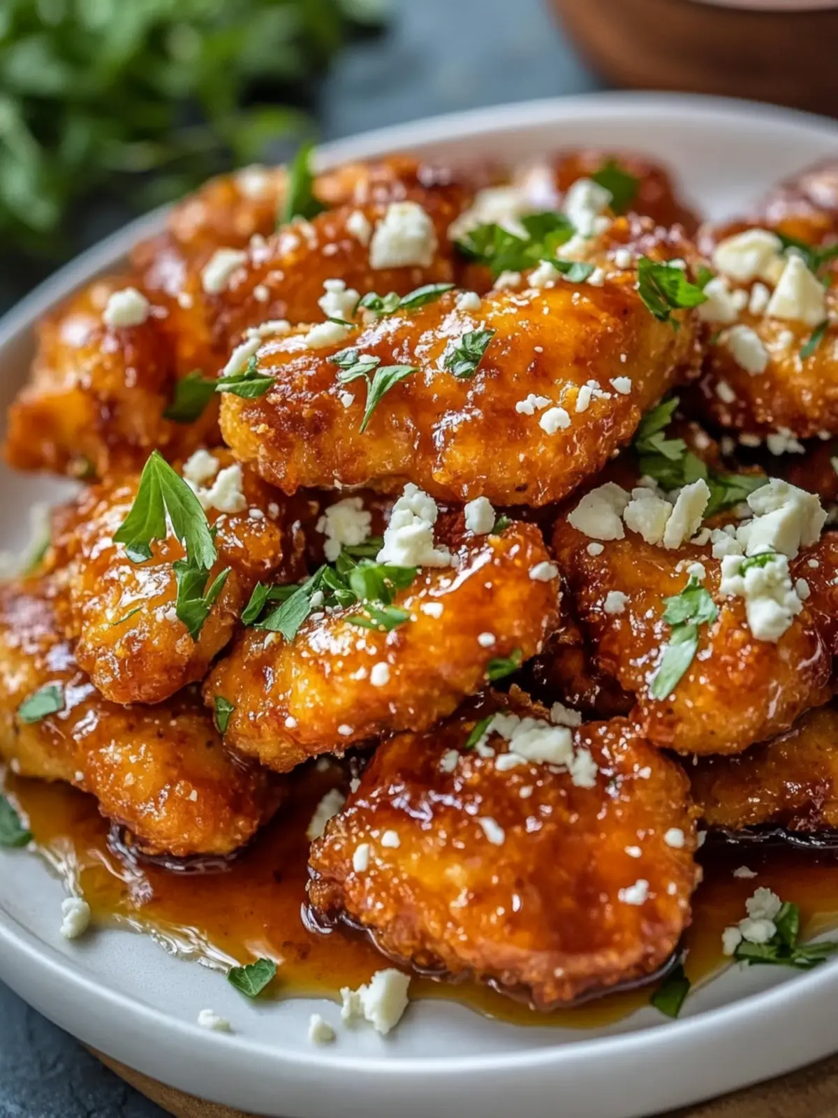 Crispy Hot Honey Feta Chicken