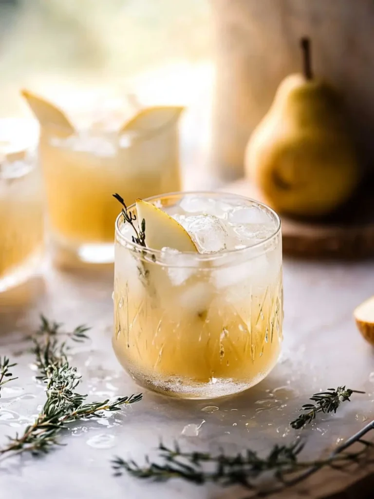Sparkling Vanilla Pear Mocktails