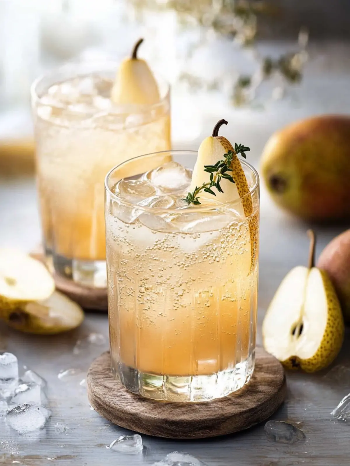 Sparkling Vanilla Pear Mocktails