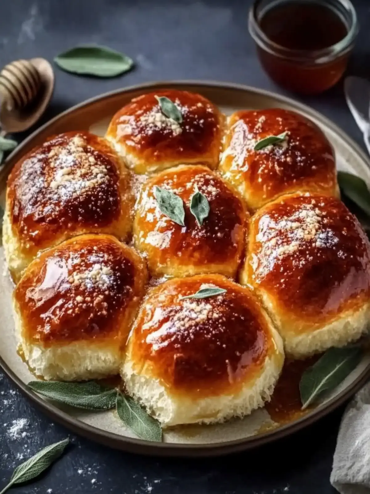 Salted Sage Honey Butter Brioche Rolls Recipe