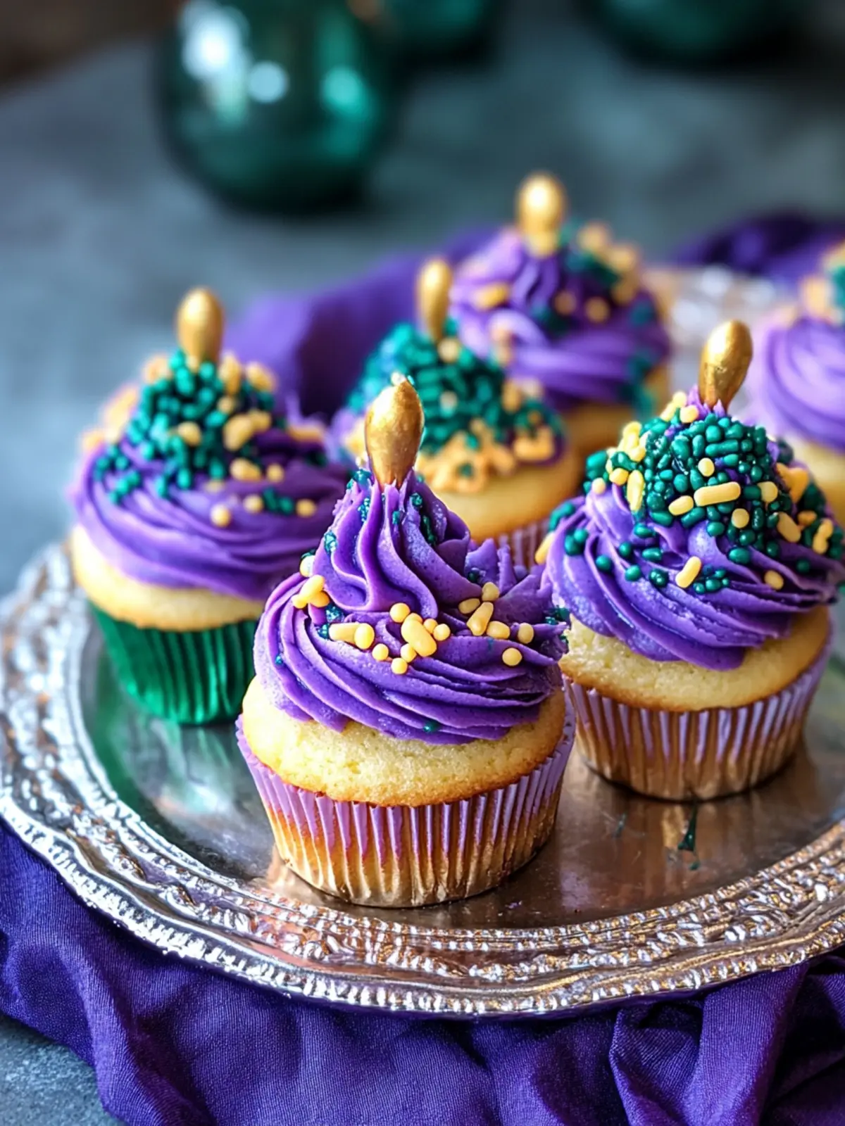 Mouthwatering King Cake Cupcakes Perfect for Mardi Gras Festivities 3 King Cake Cupcakes