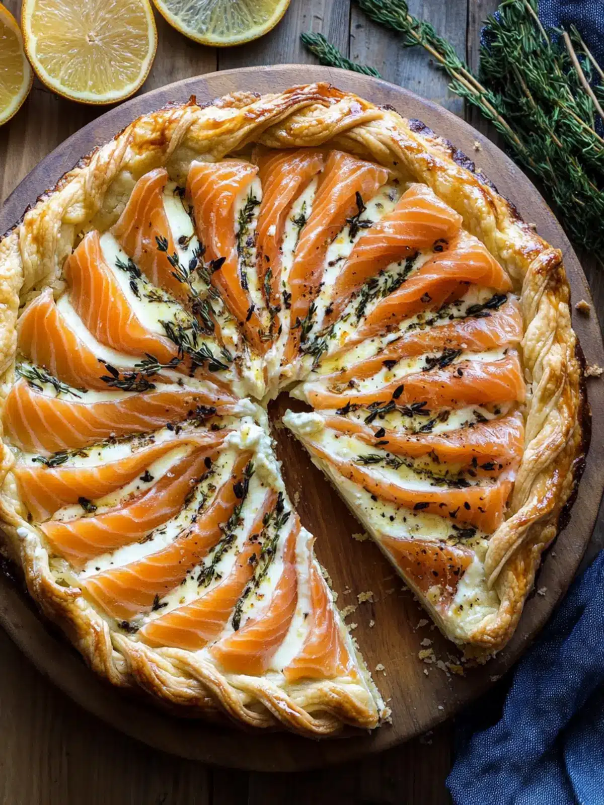 Smoked Salmon Cream Cheese Tarte Soleil