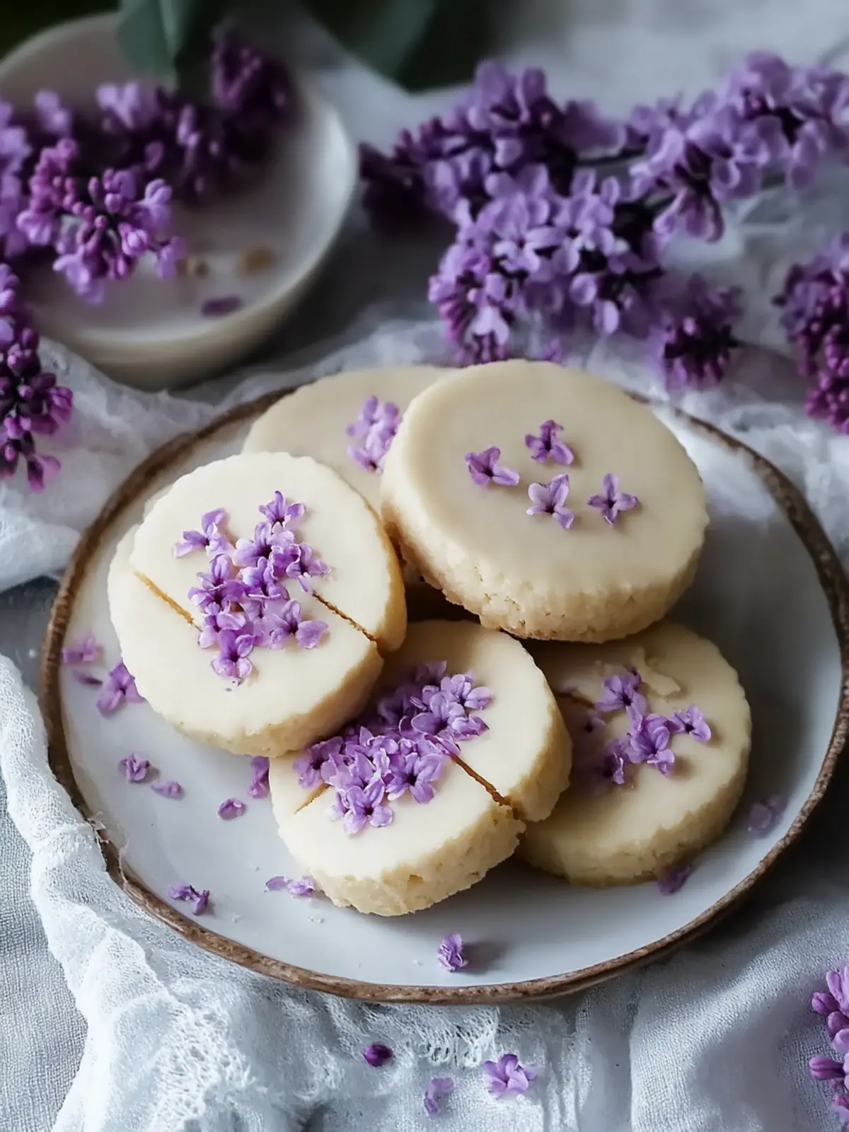Lilac Shortbread Cookies