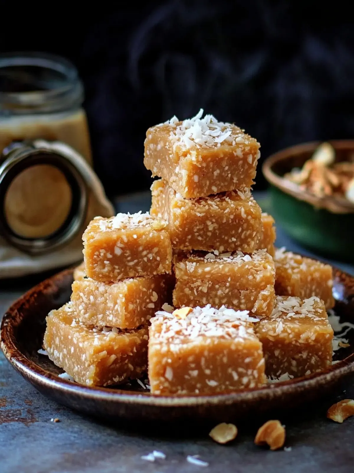 Dulce De Leche Coconut Burfi Recipe