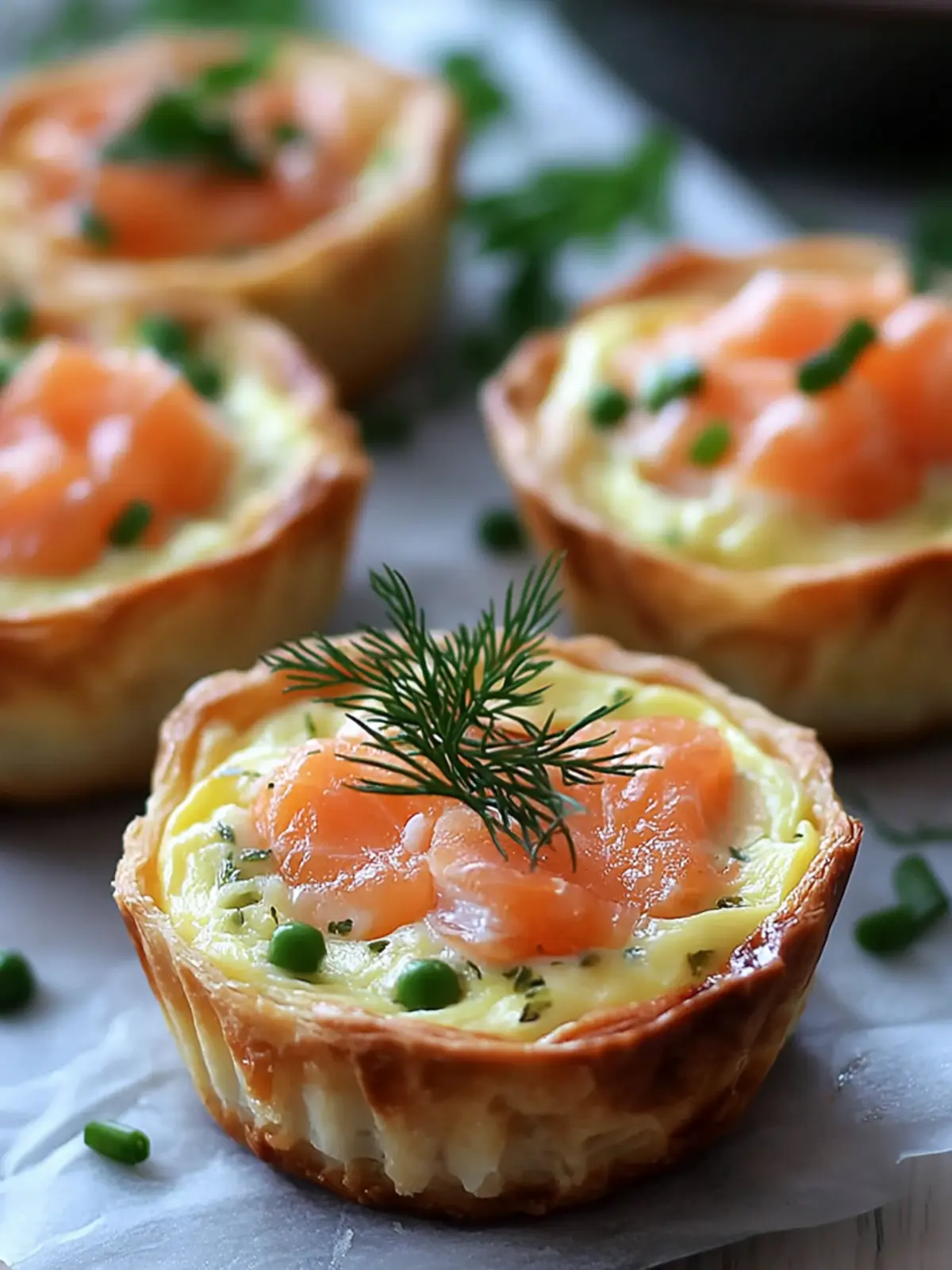 Delicious Mini Smoked Salmon Quiches Recipe