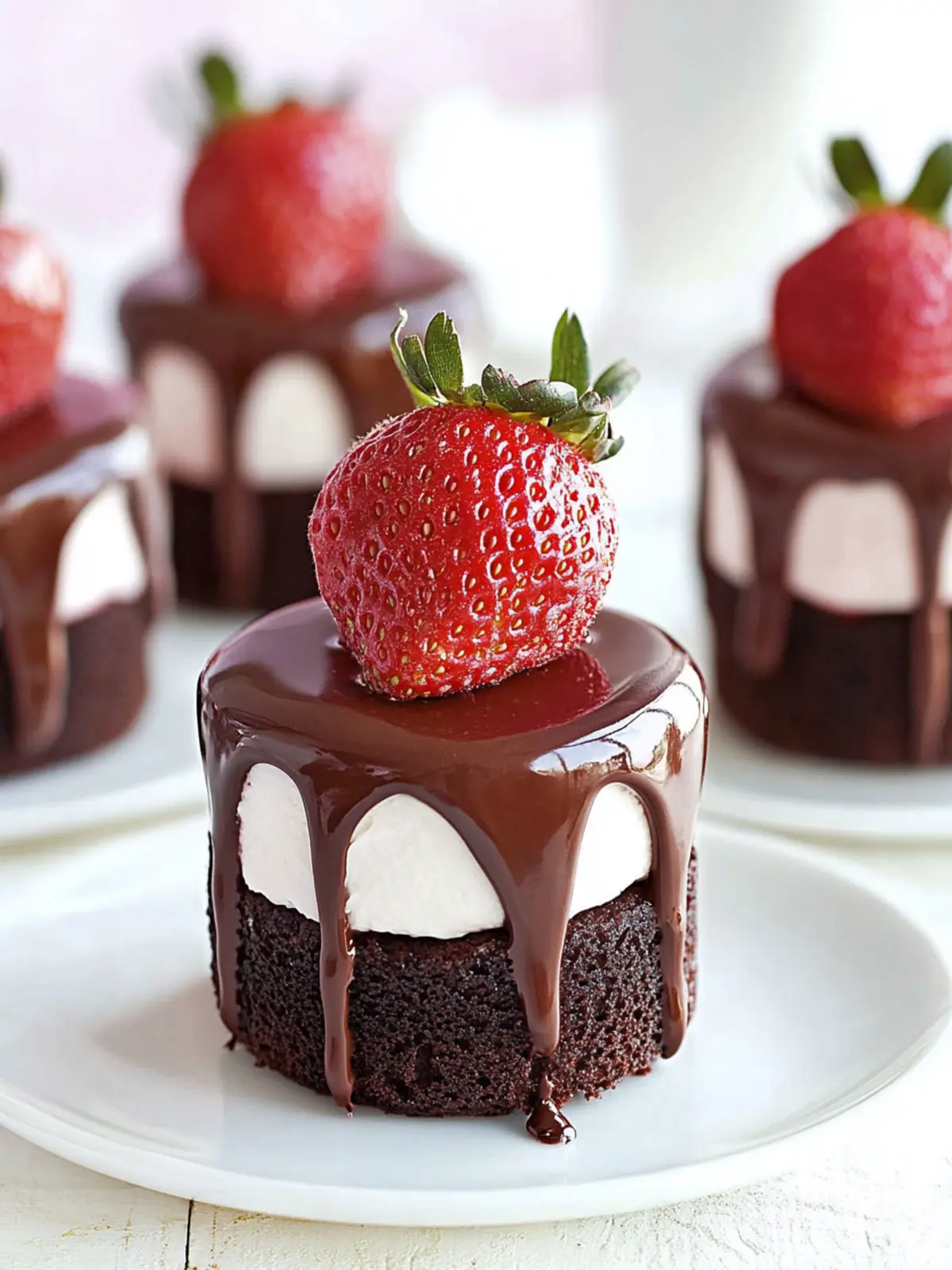 Chocolate-Covered Strawberry Mini Cakes