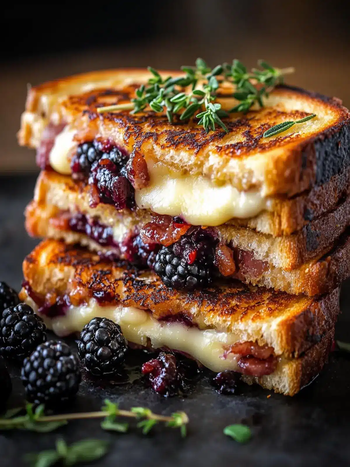Experience Gourmet Blackberry Bacon Grilled Cheese Today!